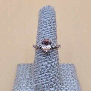 Size 7 Rose Gold Over Sterling Silver Stunning Sapphires Ring A5510
